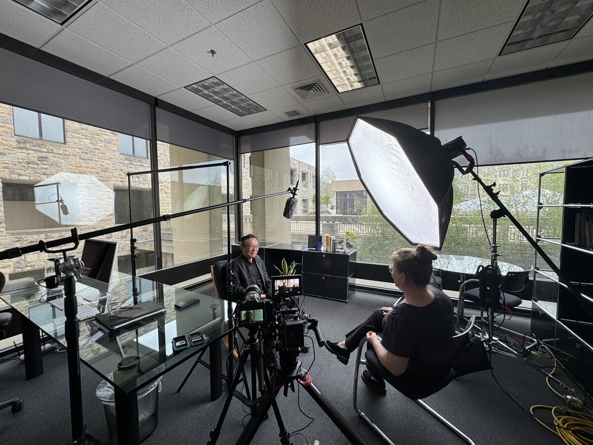 Behind the scenes — office interview